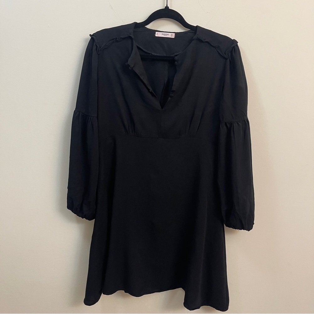 Mango Black Long sleeve Dress in size Medium - Picture 5 of 8